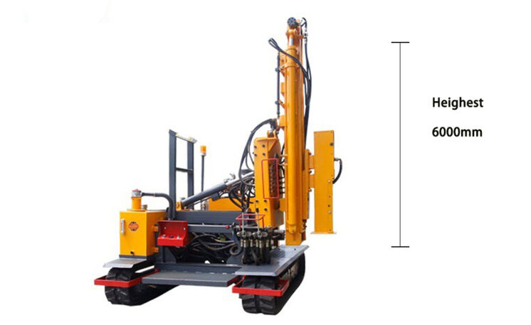 New-style PV crawler Pile driver Machine Height Diagram
